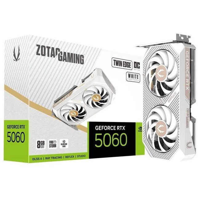 Placa Video GAMING GeForce RTX 5060 Twin Edge OC White Edition 8192MB GDDR7