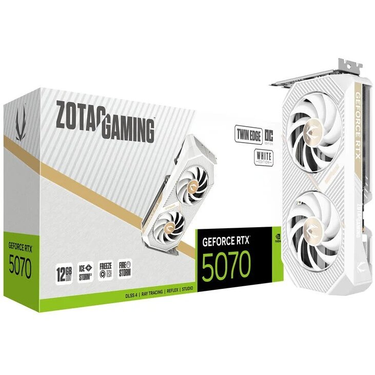 Placa Video GAMING GeForce RTX 5070 Twin Edge OC White Edition 12288MB GDDR7