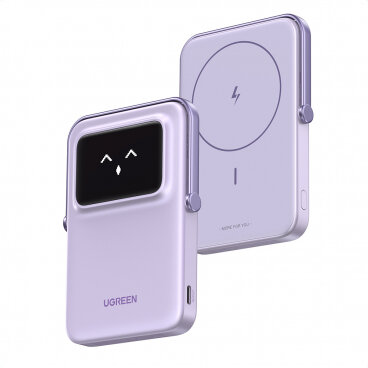 Baterie Externa Ugreen Wireless PB571 Uno 5000mAh 20W PD + FQI 1 x QI - 1 x USB-C Mov