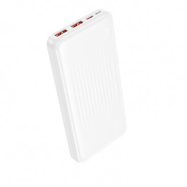 Baterie Externa BJ80A Clever 10000mAh 22.5W QC + PD 1 x USB-C - 2 x USB-A Alb