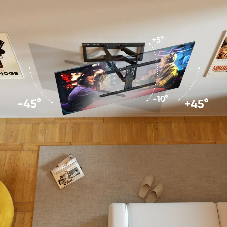 Suport de Perete Onkron SM6L-B pentru Televizor 32-90Inch Max 50KG Negru — imaginea 5