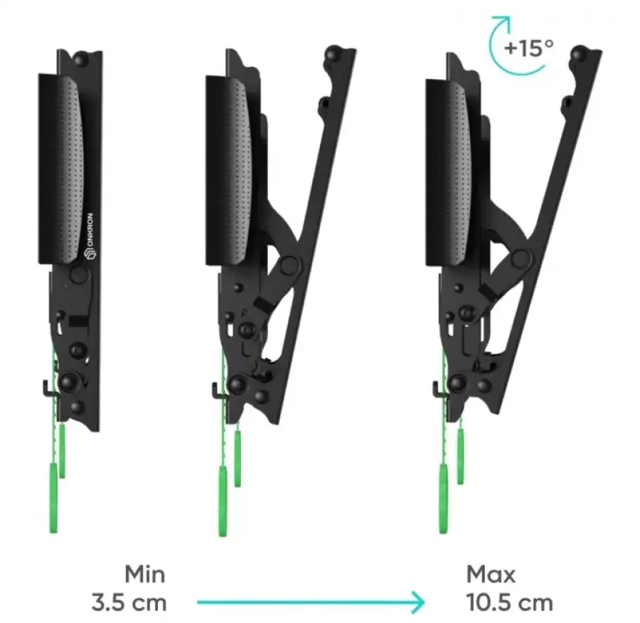 Suport de Perete Onkron TM4-B pentru Televizor 17-43Inch Max 36KG Negru — imaginea 3
