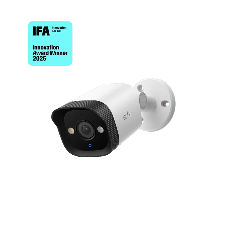 Camera Suplimentară eufy Bullet PoE E40 Add-on pentru NVR Rezoluție 4K UHD Color Night Vision AI IP67 Alb