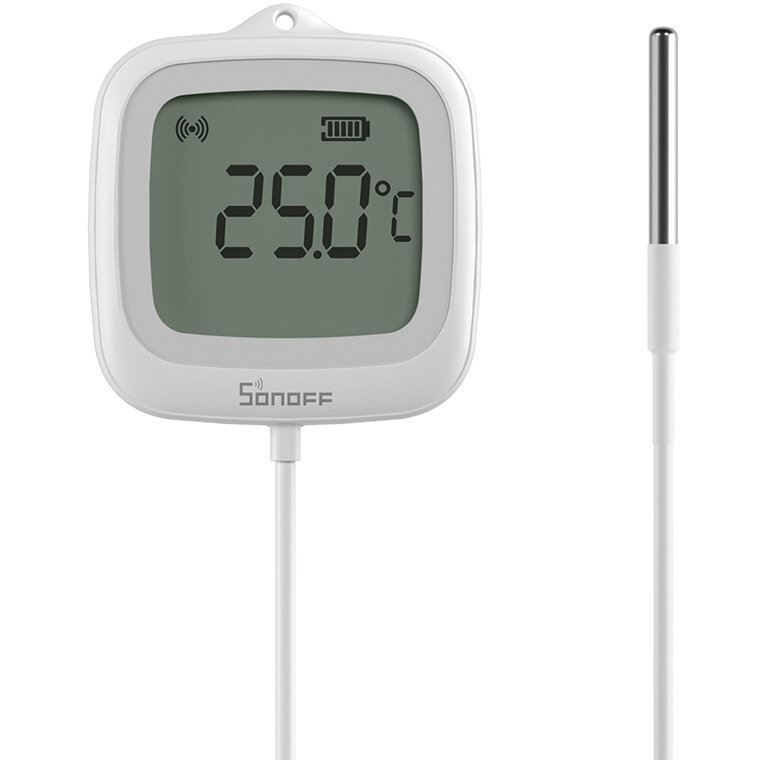 Senzori SNZB-02LD, LCD, ZigBee, IP65, Alb