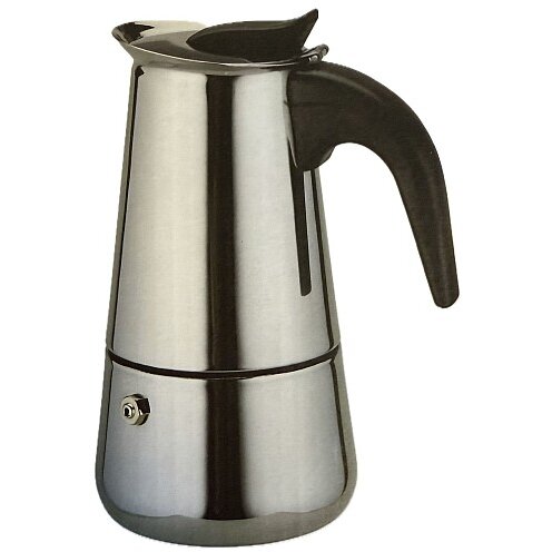 Cafetiera Manuala pentru Plita pe Gaz / Electrica Moka Capacitate 6 Cesti Inox 300ML Argintiu