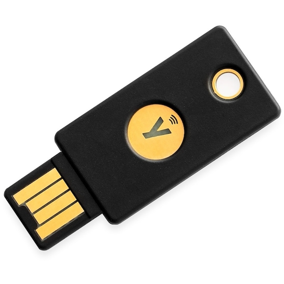 Dispozitiv Criptografic Securizat Tip Token YubiKey 5 NFC Negru