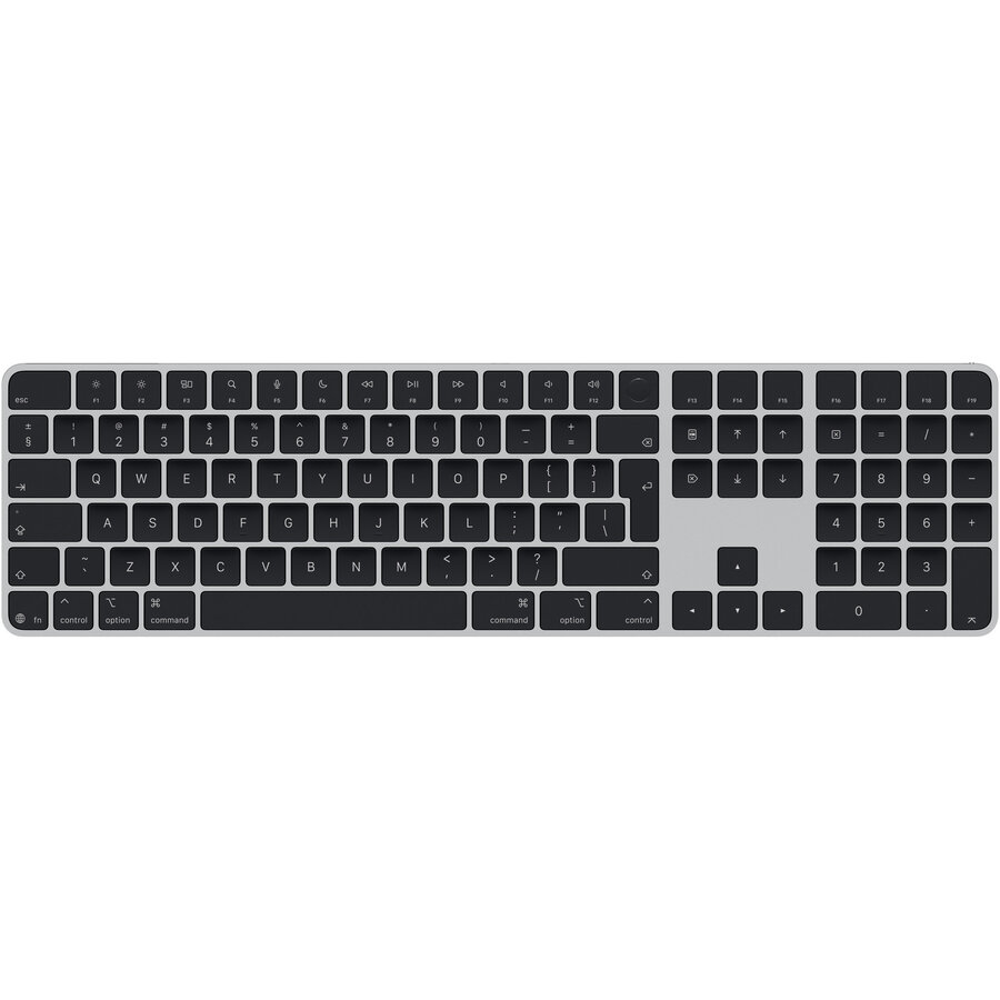 Tastatura Wireless Magic Keyboard cu Touch ID si Numeric Keypad Layout International English Negru/Gri