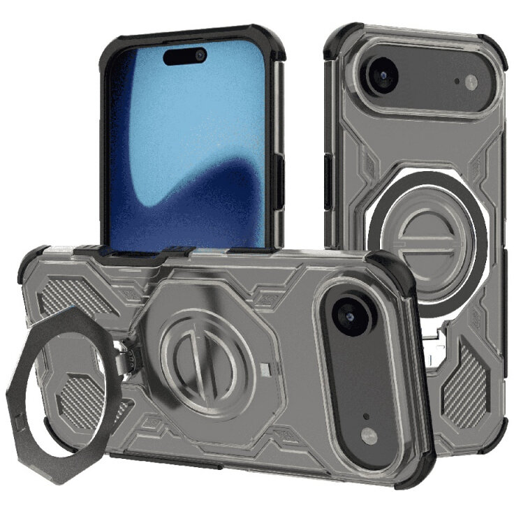 Husa Techsuit pentru Apple iPhone 17 Air Neagră Deschisă