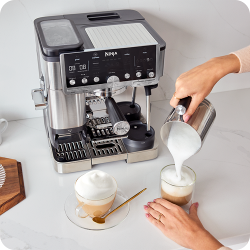 Espressor 3 în 1 Ninja Luxe Café Pro ES701EU, 1650W, 15 bar, 250 g, 2 l, Barista Assist, 5 setări de spumă, 9 tipuri de espresso — imaginea 6