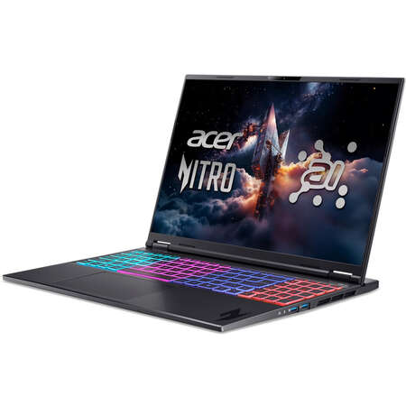 Laptop Acer Nitro 16S AI WUXGA 16 inch AMD Ryzen AI 7 350 16GB 1TB SSD RTX 5060 Free Dos Obsidian Black