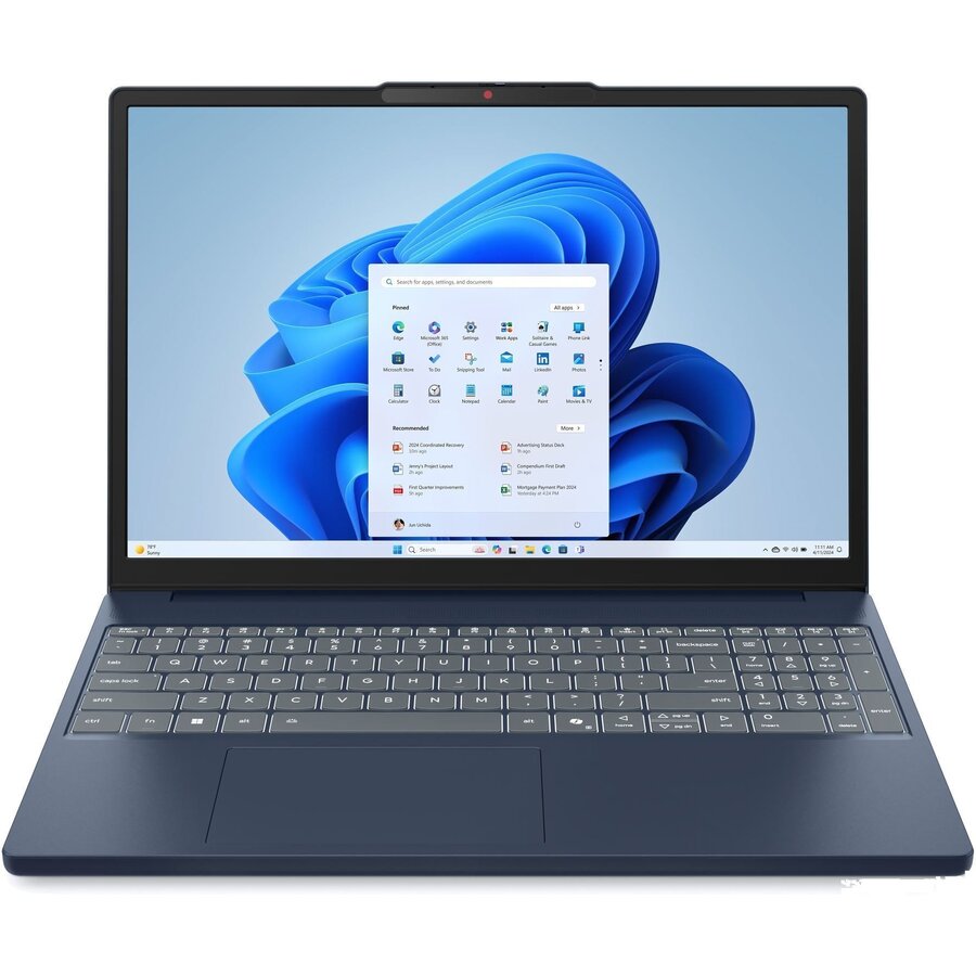 Laptop Lenovo IdeaPad Slim 3 15ARP10 AMD Ryzen™ 5 7535HS Laptop 38.9 cm (15.3) WUXGA 16 GB DDR5-SDRAM 512 GB SSD Wi-Fi 6 (802.11ax) Windows 11 Home Blue - imagine 2