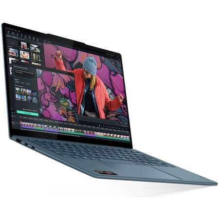 Laptop Lenovo Yoga Slim 7 WUXGA 14 inch AMD Ryzen AI 5 340 16GB 512GB SSD Windows 11 Home Tidal Teal