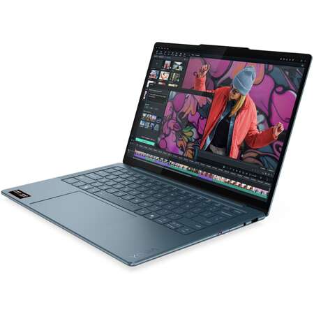 Laptop Lenovo Yoga Slim 7 WUXGA 14 inch AMD Ryzen AI 5 340 16GB 512GB SSD Windows 11 Home Tidal Teal