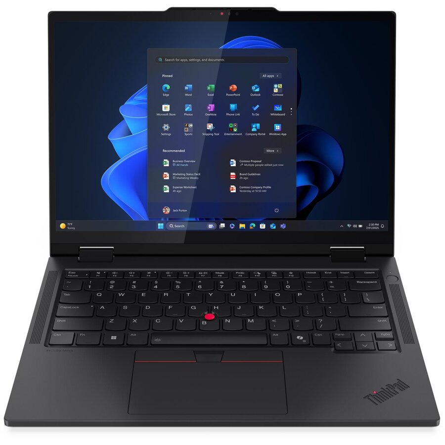 Laptop Lenovo ThinkPad T14s 2-in-1 G1 WUXGA 14 inch Intel Core Ultra 5 225U 16GB 512GB SSD Windows 11 Pro Black — imaginea 6
