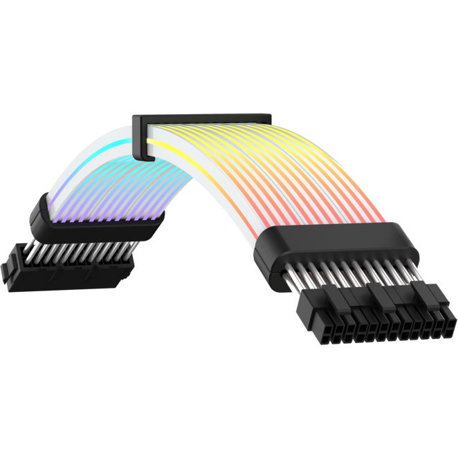 Extensie pentru Cablu Alimentare PCI-E VGA 3x8 Pini ARGB Negru