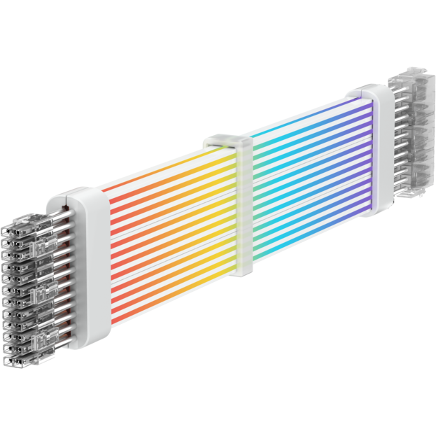 Extensie pentru Cablu Alimentare PCI-E VGA 3x8 Pini ARGB Alb