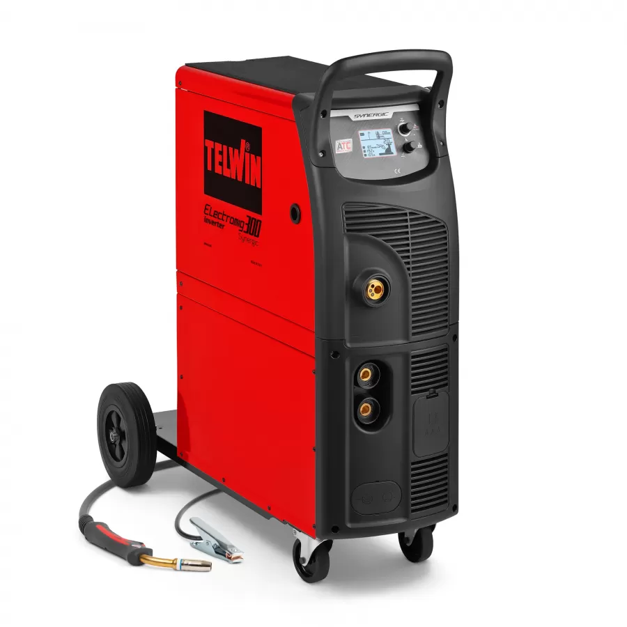 Aparat de Sudura cu Invertor Telwin Electromig 300 Synergic 400V ACC 3m Roșu