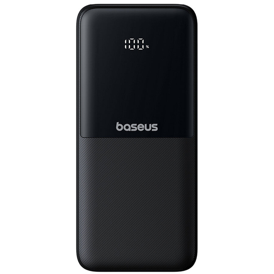Acumulator extern Lipow, 10000 mAh, 22.5W, 3A, 1xUSB-C, 1xUSB-A, 1xCablu USB-C, 1x Cablu Lightning, Negru
