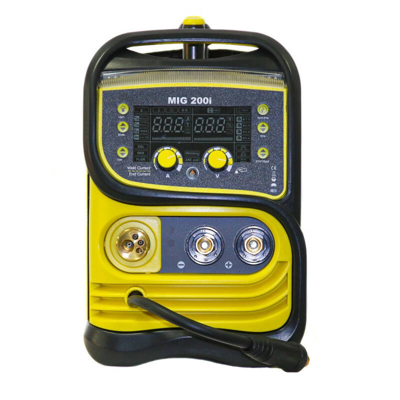 Intensiv Pachet Complet Sudura MIG 200i 230V 200A Butelie Corgon 8l Plina Rola Otel 5kg - 0.8mm Galben