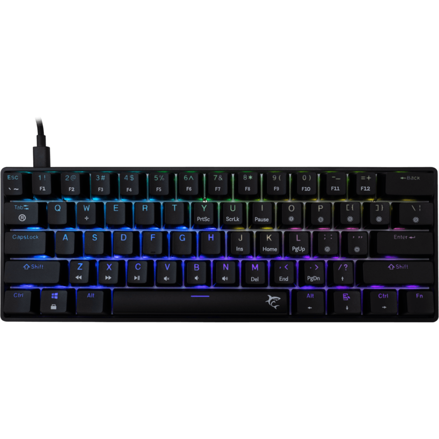 Tastatura Gaming cu Fir SHINOBI 2 Layout US Blue Switch Negru