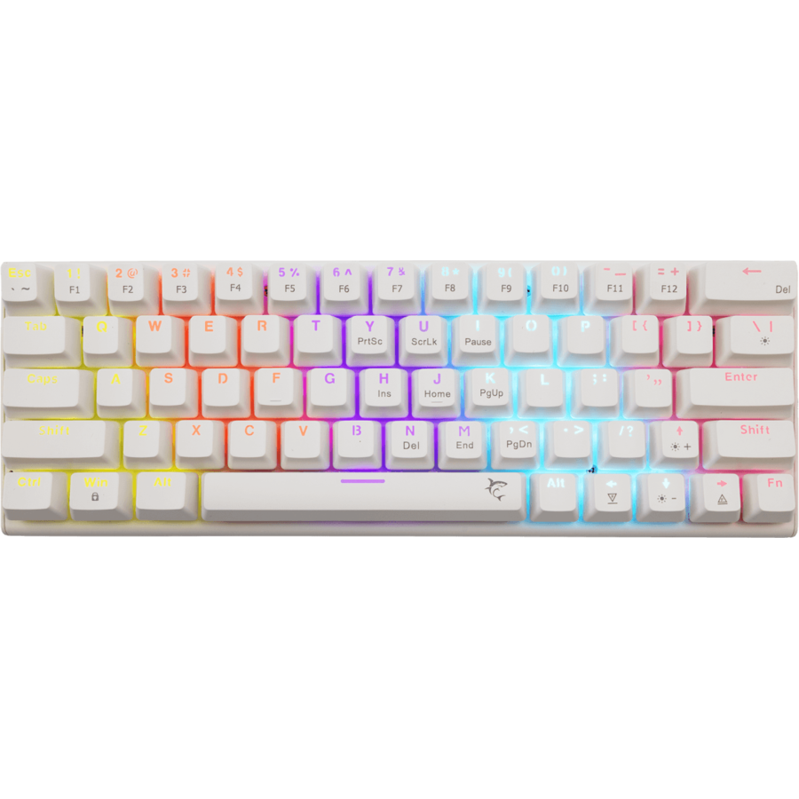 Tastatura Gaming cu Fir WAKIZASHI 2 Red Switch Layout US Alb