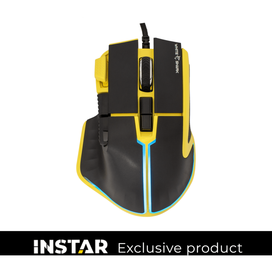 Mouse Gaming cu Fir MARROK USB 2.0 12000DPI Negru/Galben