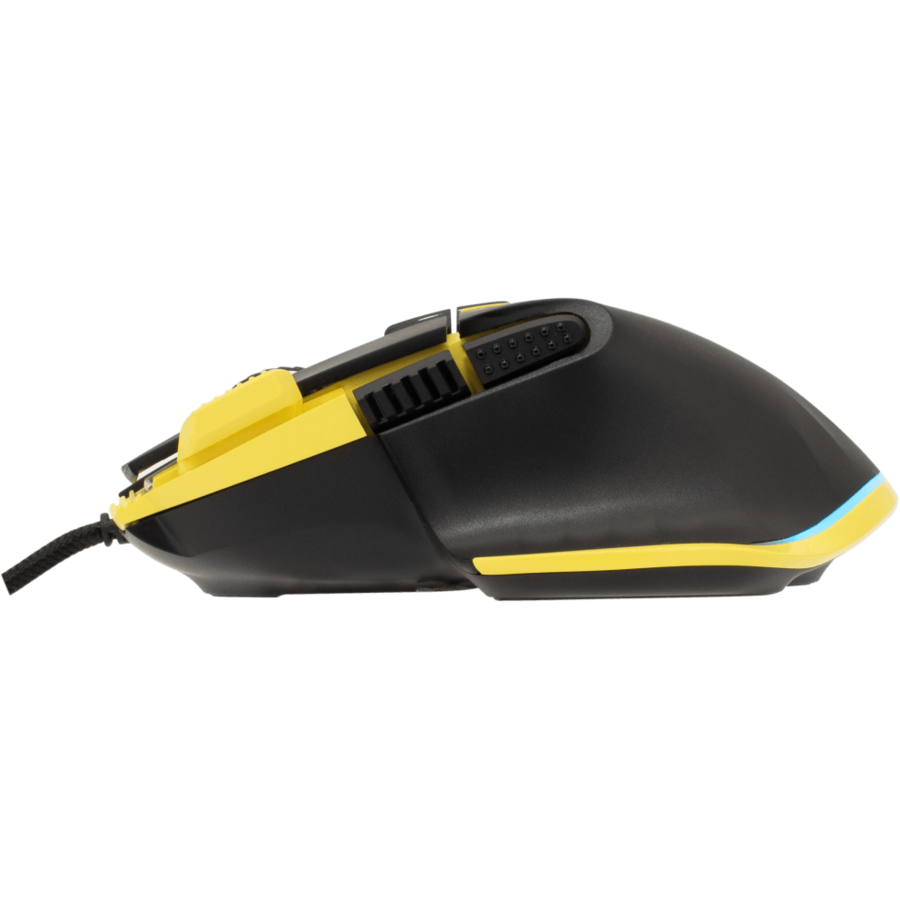 Mouse Gaming cu Fir White Shark MARROK USB 2.0 12000DPI Negru/Galben — imaginea 5