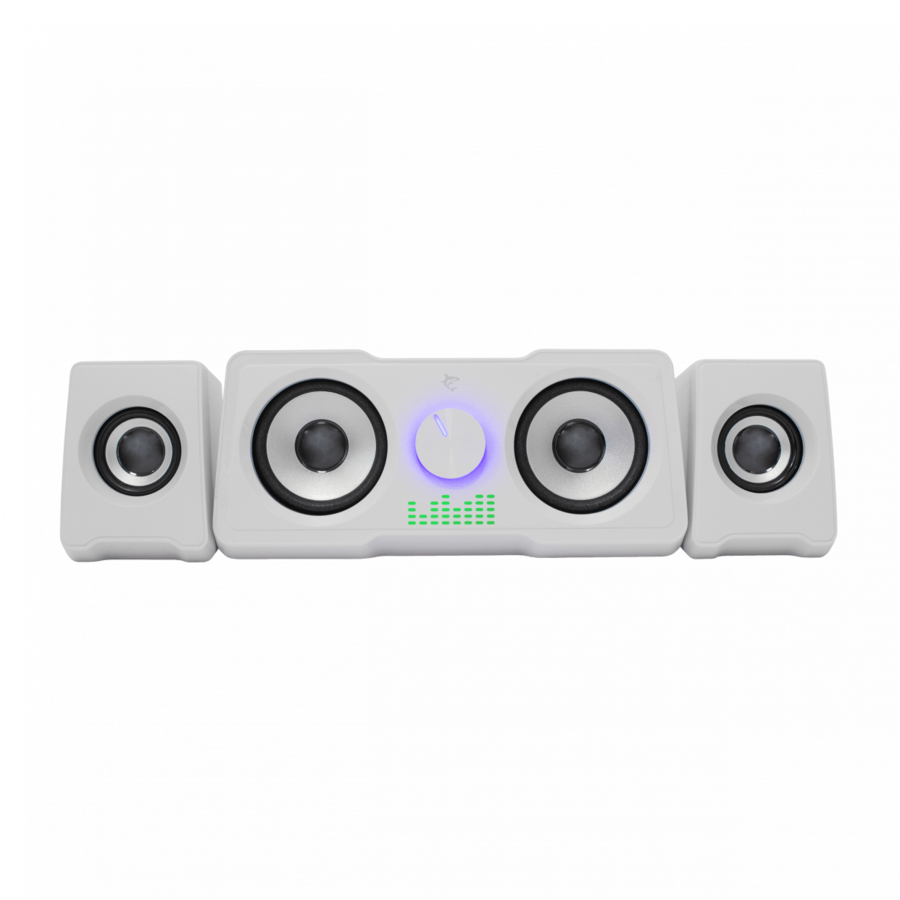 Boxe PC White Shark 2.2 Iluminare Rainbow LED RMS 16W Alb