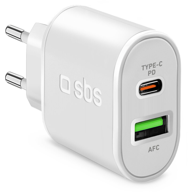 Incarcator TETRPD20W, USB-C / USB-A, 20W, 3A, Alb