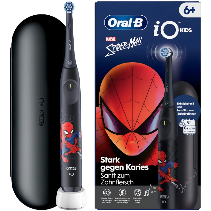 Periuta de Dinti Electrica iO Kids Marvel Spiderman + Husa Negru