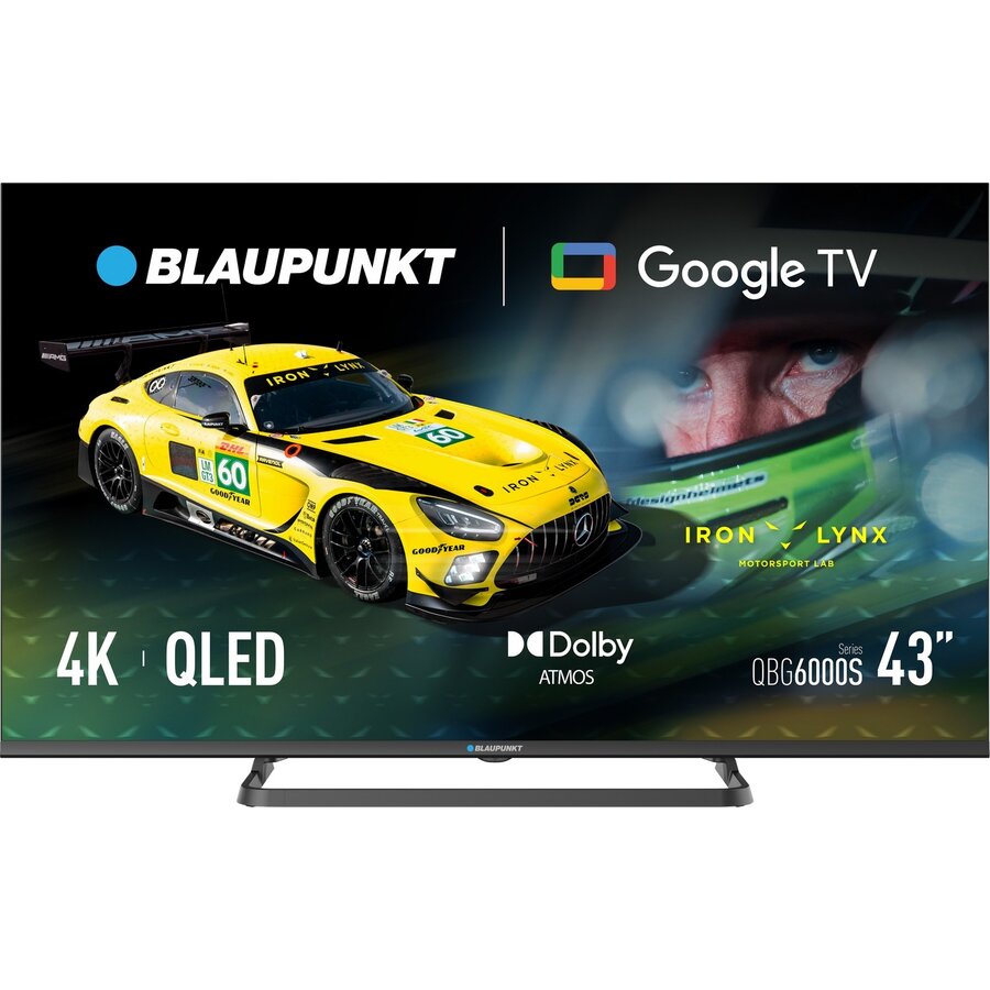 Televizor 43inch 108cm QLED 4K UHD DVB-T2/C/S2 Smart TV Wi-Fi Bluetooth 3xHDMI 2xUSB 60Hz Negru
