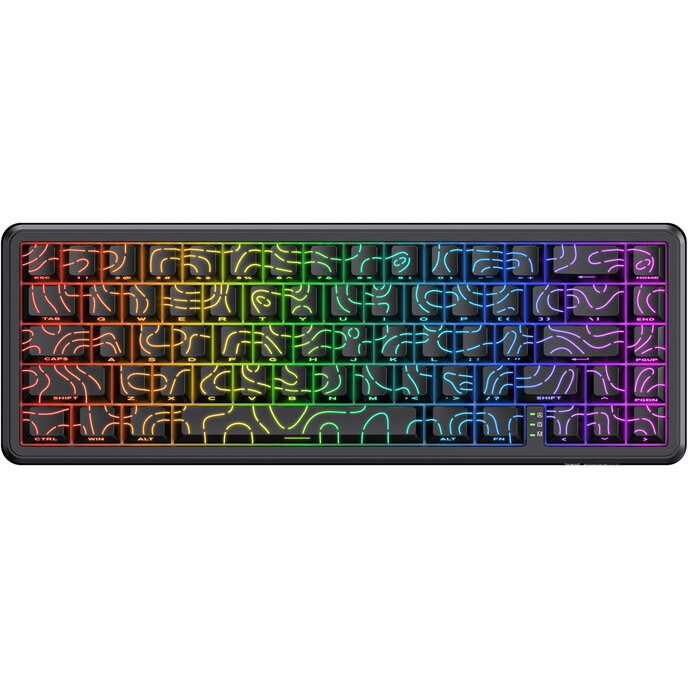Tastatura Gaming cu Fir G67 Iluminare RGB 67 Taste Conexiune USB-C Negru