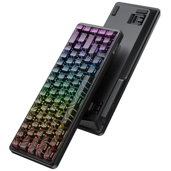 Tastatura Gaming cu Fir Onikuma G67 Iluminare RGB 67 Taste Conexiune USB-C Negru — imaginea 2