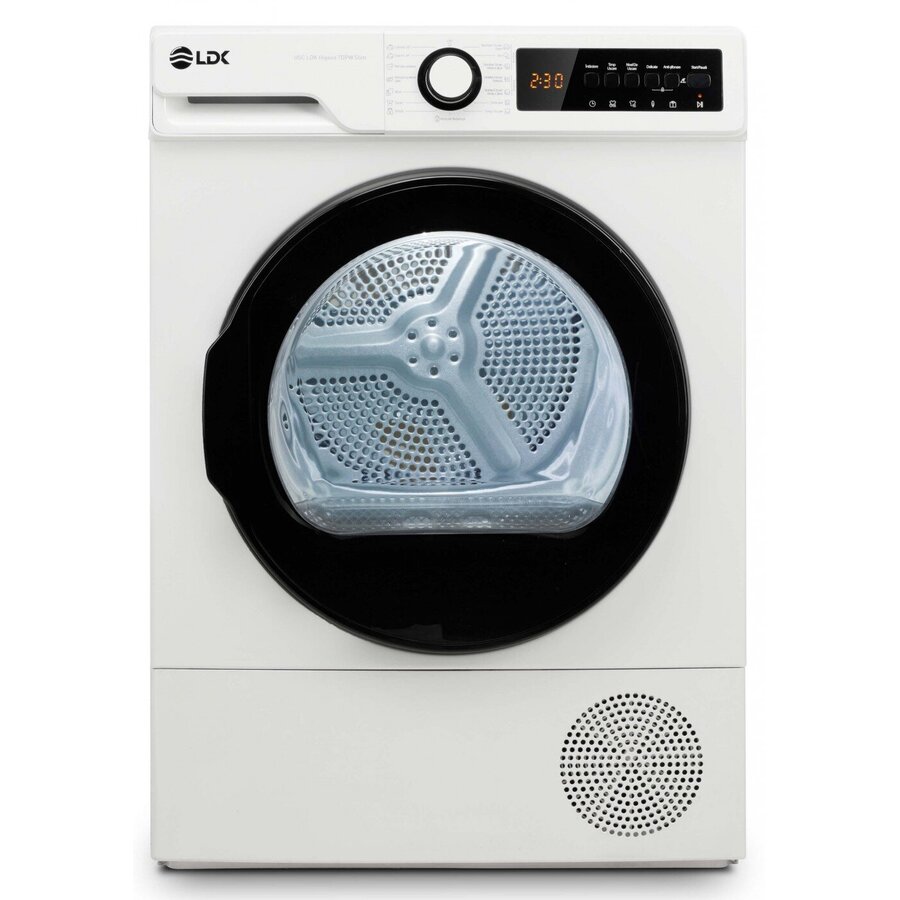 Uscator de Rufe cu Pompa de Caldura HIGEEA 7DPW Slim 7KG 15 Programe Antisifonare Selectare Nivel Uscare Clasa A++ Alb