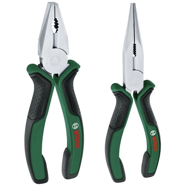 Set 2 Clesti Combinat si Varf Semirotund 180mm Negru/Verde
