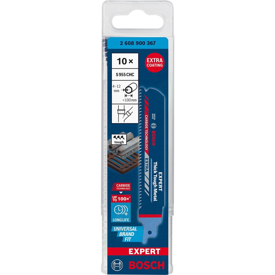 Set 10 panze fierastraie sabie Bosch Expert S 955 CHC, taiere metal, 150mm - imagine 2