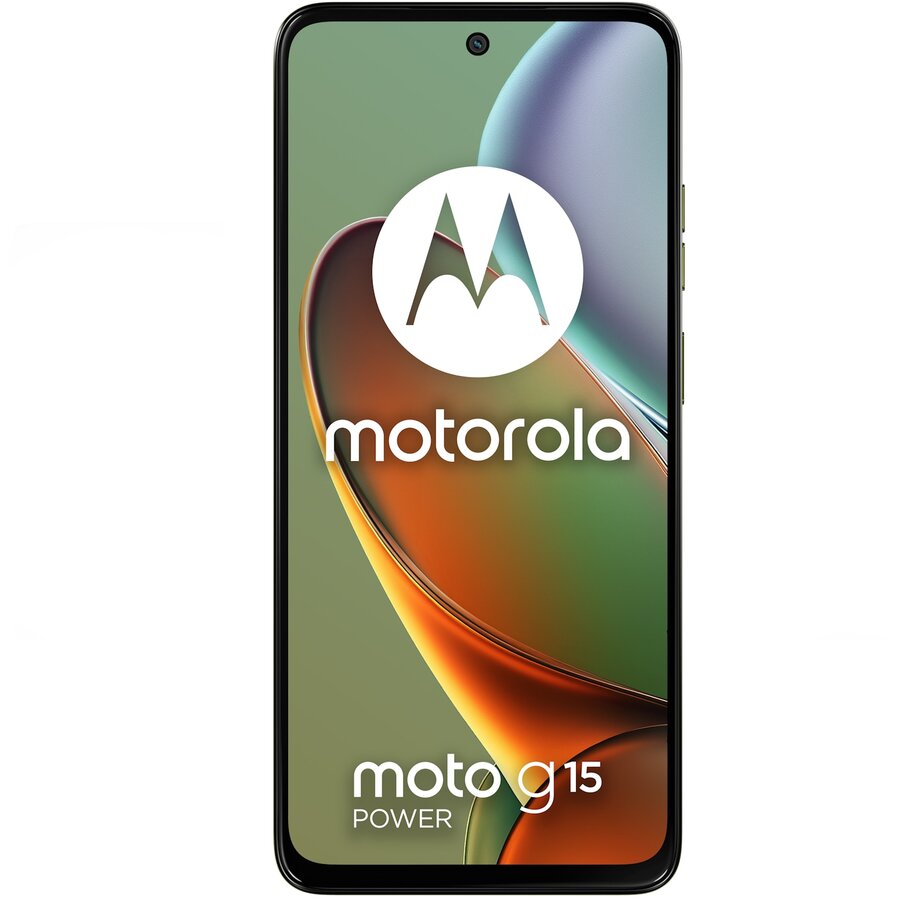 Smartphone Motorola Moto g15 Power, 256GB, 8GB RAM, Dual SIM, 4G, Tri-Camera, Iguana Green - imagine 3