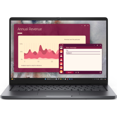 Laptop Dell Pro FHD+ 14 inch Intel Core Ultra 5 235U 16GB 1TB SSD Windows 11 Pro Magnetite