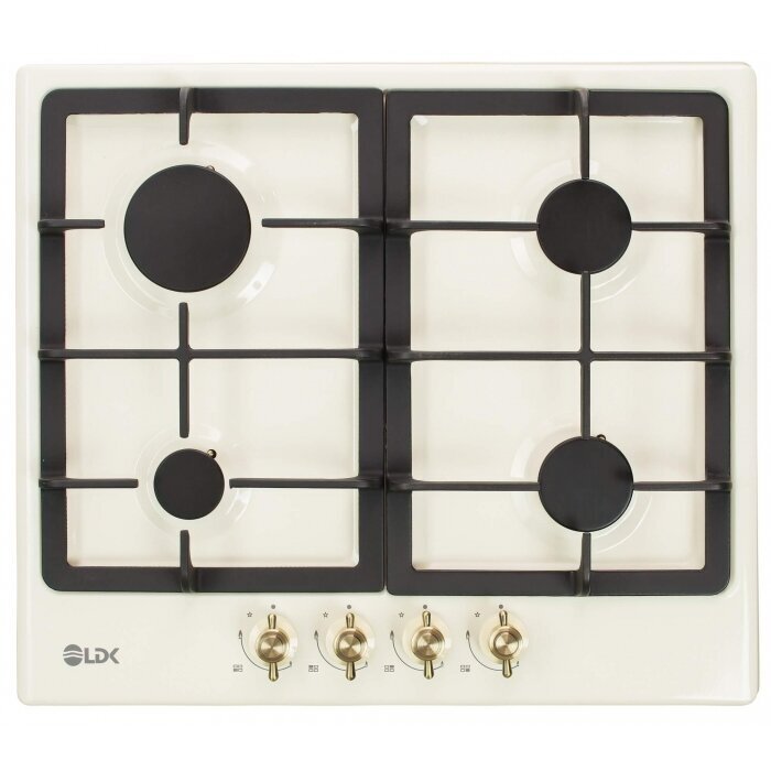 Plita Incorporabila pe Gaz OVIEDO JZ4BEIGE60 4 Arzatoare Aprindere Electrica Gratare Fonta Siguranta 60CM Bej