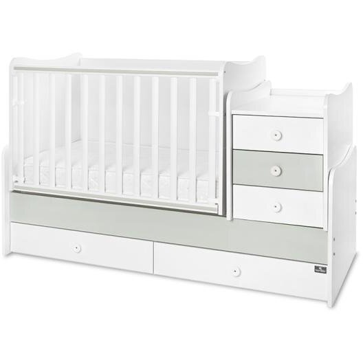 Pat Transformabil Maxi Plus 70x160CM Trio White Milky Green