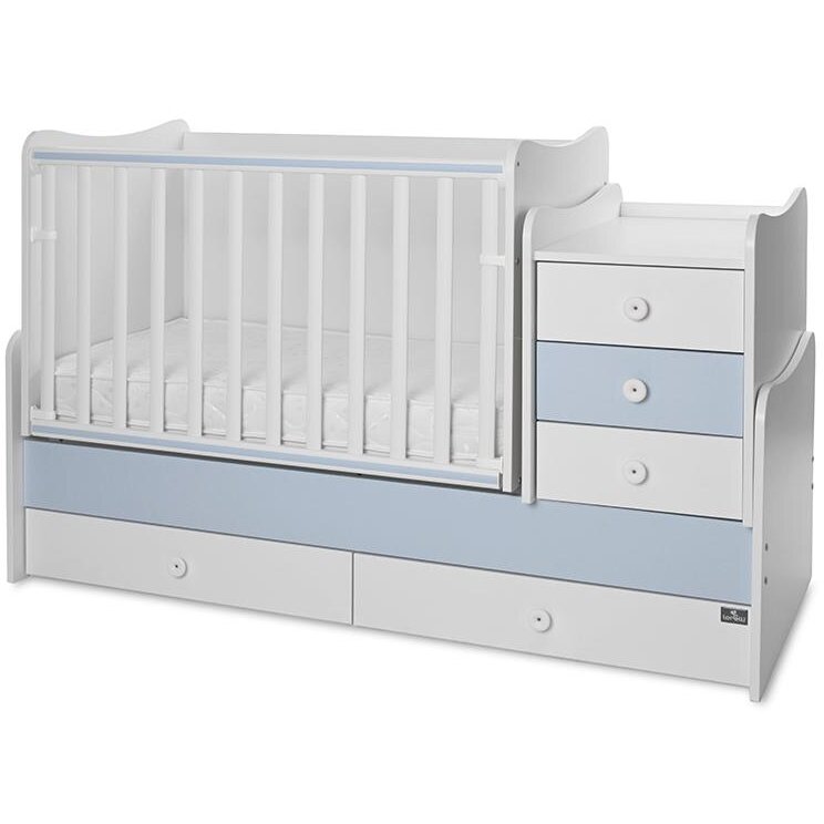 Pat Transformabil Maxi Plus 70x160CM White Baby Blue