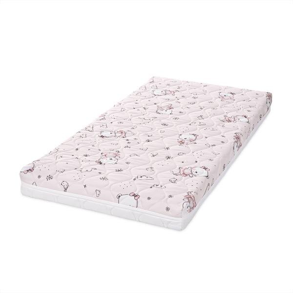 Saltea Patut Lorelli Havana Model Ballerina Bear 60x120x10CM Cocos și Spumă Elastică Roz