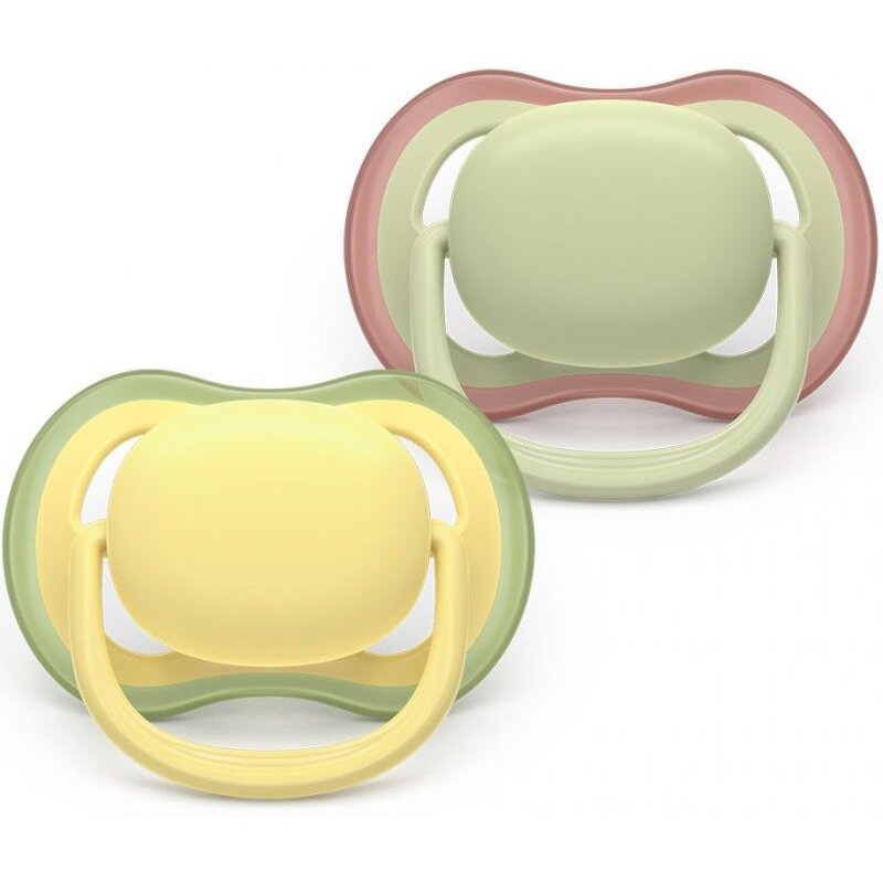 Set 2 Suzete Ultra Air SCF349/50 Ortodontice fara BPA +18luni Pastel Neutru