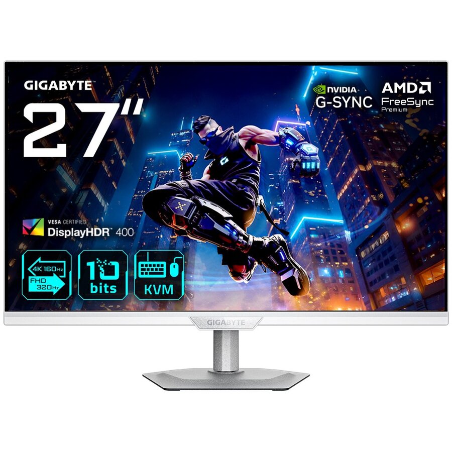 Monitor M27UP ICE 27Inch 4K UHD Gaming Dual Mode 4K 160Hz or FHD 320Hz 3840 x 2160 1ms 350 cd/m² FreeSync Premium DisplayHDR400 HDMI 2.1 Displayport 1.4