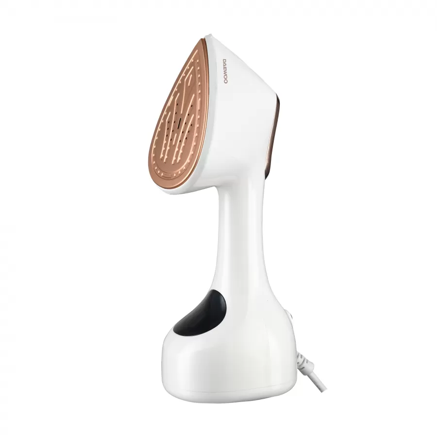 Aparat de Călcat Vertical cu Abur și Uscat Daewoo SDA DGS2000WG Panou de Control cu LED Rezervor Apa 300ML Debit Abur 25G/Min 2000W Alb