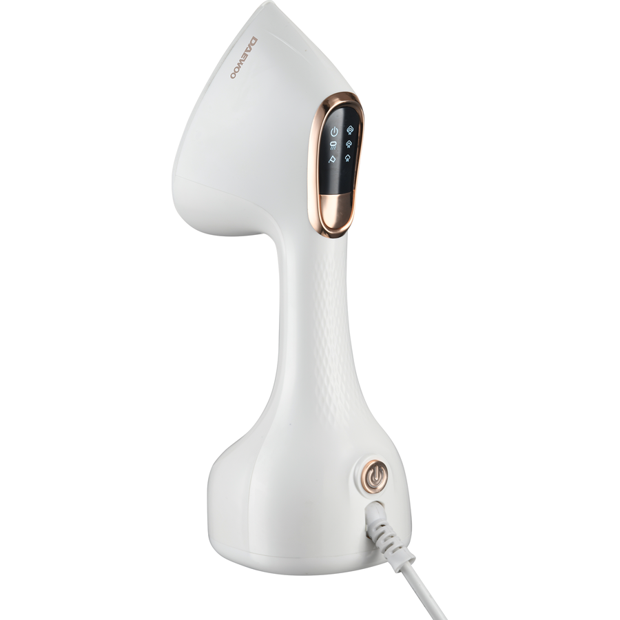 Aparat de Călcat Vertical cu Abur și Uscat Daewoo SDA DGS2000WG Panou de Control cu LED Rezervor Apa 300ML Debit Abur 25G/Min 2000W Alb — imaginea 4