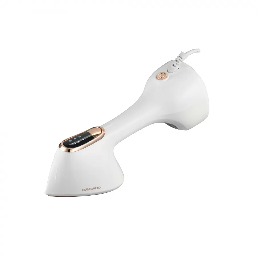 Aparat de Călcat Vertical cu Abur și Uscat Daewoo SDA DGS2000WG Panou de Control cu LED Rezervor Apa 300ML Debit Abur 25G/Min 2000W Alb — imaginea 5
