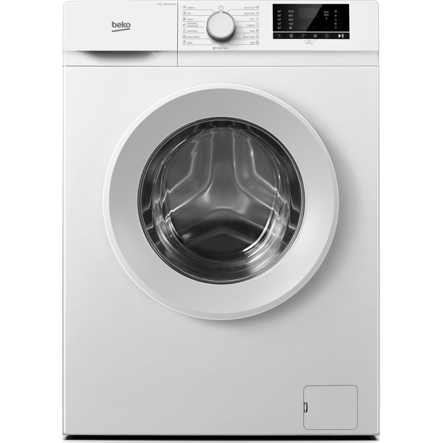 Masina de Spalat Rufe Frontala B1WFK2604WEE Slim 6KG 1000RPM 15 Programe Aquawave DrumClean Clasa D Alb