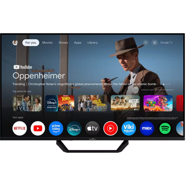 Televizor 43QG02V2 QLED 43QG02V2 108cm 43inch Smart Google 4K Ultra HD Clasa F Negru