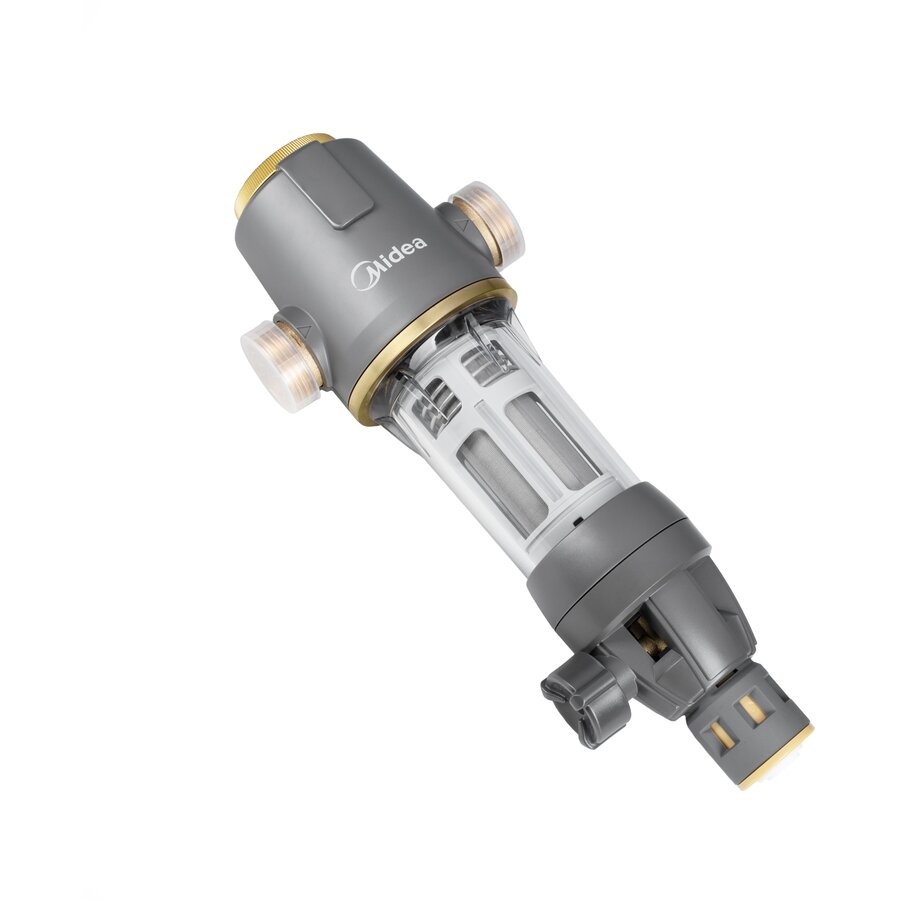 Prefiltru de Apa Midea QZBW20S-12 Uz Casnic Debit 7L/H Sita Filtranta de 40 Microni Gri